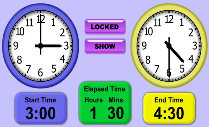 Elapsed Time Clock Screenshot