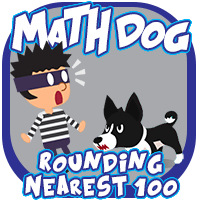 Math Dog Rounding Nearest 100 icon