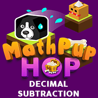 MathPup Hop Decimal Subtraction