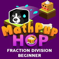 MathPup Hop Fraction Division Beginner