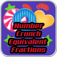 Four Number Crunch Equivalent Fractions icon