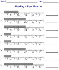 tape measure worksheet pic